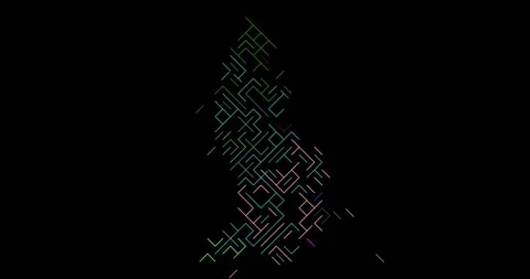 Motion Graphic Silhouette of Liechtenstein Using Diagonal Elements Stock Footage 327548421