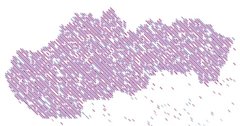 Motion Graphic Silhouette of Slovakia Using Diagonal Elements Stock Footage 327937631