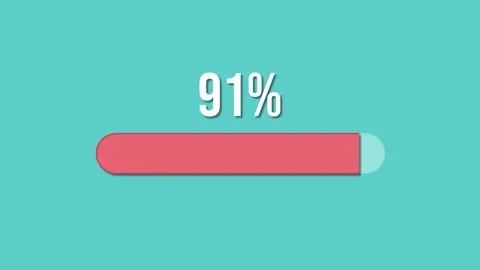 A motion graphic of a sleek loading bar animation from 0 to 100 percent in .. Stock Footage 332845002