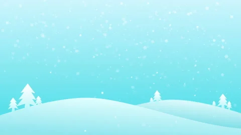 Motion graphic of snow falling in winter on snow mountain with blue background Stock Footage 141895525