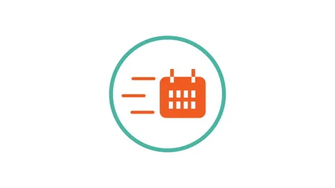 Motion graphic of a speed timer icon appearing in a circular frame Stock Footage 340336649