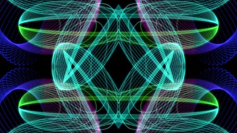 A motion graphic of spirograph pendulum on black background Stock Footage 272713924