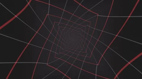 Motion graphic of swirling geometric patterns on a dark Stock Footage 339647147