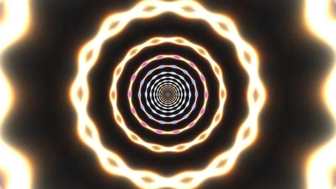 Motion graphic of swirling light patterns in circular Stock Footage 339326225