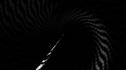 Motion graphic of swirling light patterns in a dark Stock Footage 339518842