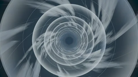 Motion graphic of swirling lines in a circular pattern with layers Stock Footage 337385015