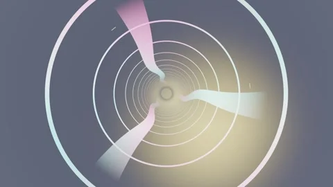 Motion graphic of swirling lines in a circular pattern Stock Footage 337386485