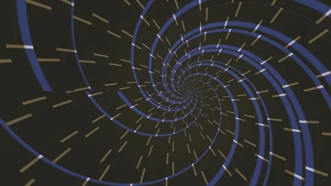 Motion graphic of a swirling spiral pattern with blue lines Stock Footage 339372716