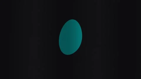 Motion graphic of a teal oval shape on a dark background Stock Footage 338189427
