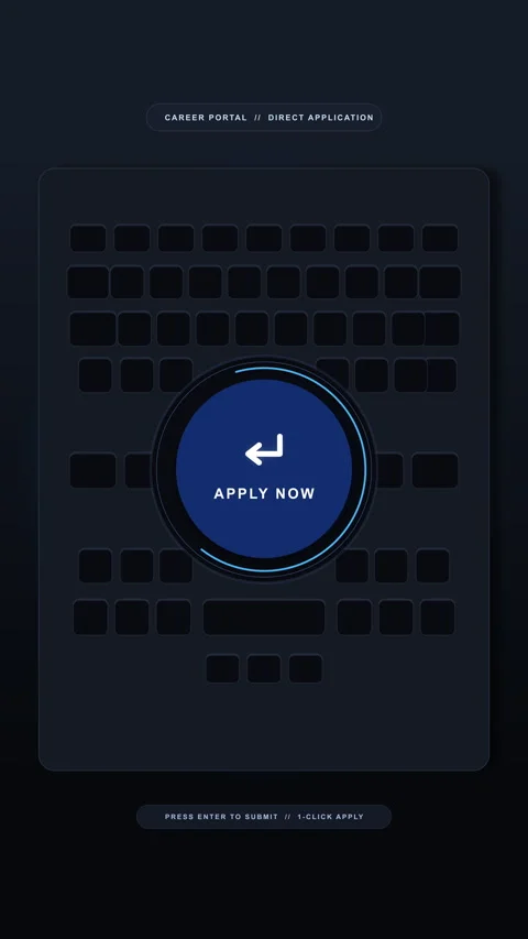 Motion graphic video of apply now button glowing dark blue UI design Stock Footage 346638578