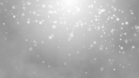 Motion graphic of White Snow falling in winter on gray background Stock Footage 141683798