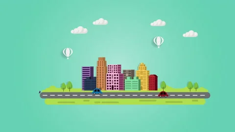 Motion graphic wind turbine  concept. .motion graphics animation, Stock Footage 138341053