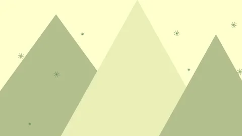 Motion graphic winter landscape, yellow background and mountains for Christmas Stock Footage 263188512