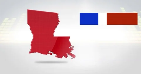 Motion Graphics 3D animation of the american state of Louisiana Stock Footage 75598099