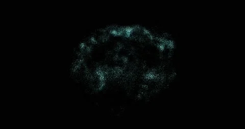 Motion graphics abstract 3d particle explosion, fluid animation of colorful dots Stock Footage 172447315