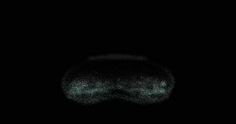 Motion graphics abstract 3d particle explosion, fluid animation of colorful dots Stock Footage 172447326