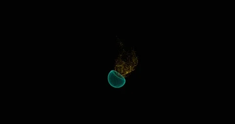 Motion graphics abstract 3d particle explosion, fluid animation of colorful dots Stock Footage 172447412