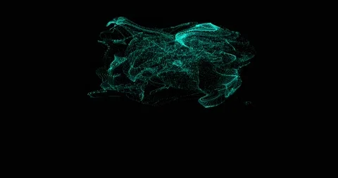 Motion graphics abstract 3d particle explosion, fluid animation of colorful dots Stock Footage 172447725