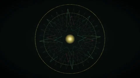 Motion graphics of abstract radial design on dark background Stock Footage 337301302