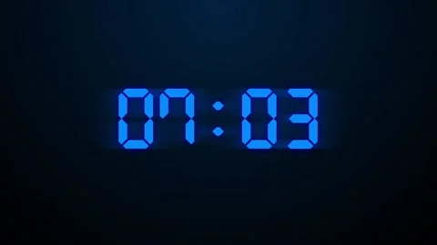 Motion Graphics Animation with Blue Ten Seconds Shiny Digital Bright Glowing Stock Footage 139382179