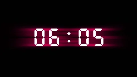 Motion Graphics Animation with Red Ten Seconds Shiny Digital Bright Glowing Stock Footage 139046041