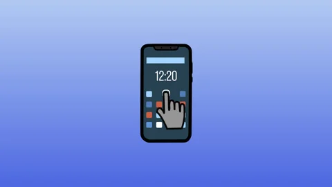 Motion Graphics animation of a smartphone. Shows photos in social networks. Stock Footage 102434516