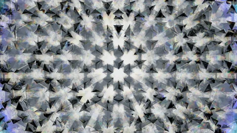 The motion graphics of a black and white background in a kaleidoscope. Stock Footage 124551562