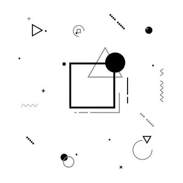 Motion graphics black and white elements. Vector illustration background イラスト素材