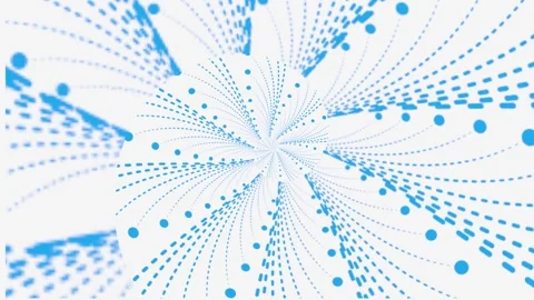 Motion graphics of blue dots and lines creating a spiral visual effect in d.. Stock Footage 332846719