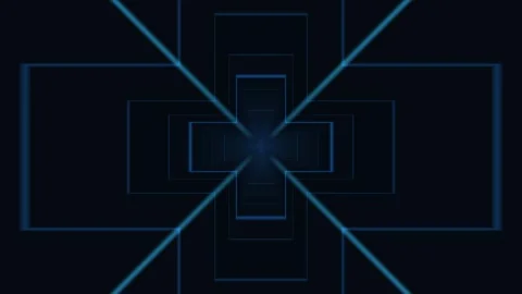 Motion graphics with blue lines on dark background Stock Footage 344921955