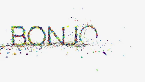 Motion graphics - bonjour animation on white Stock Footage 266773194