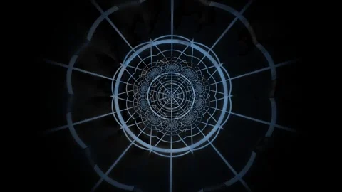 Motion graphics with circular pattern and intricate lines Stock Footage 340151996