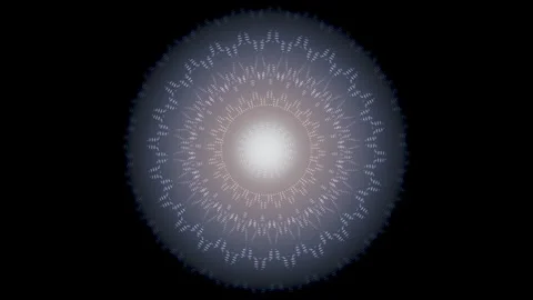 Motion graphics of a circular pattern with light effects Stock Footage 337376559