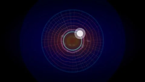 Motion graphics of circular patterns with glowing effects Stock Footage 337389186
