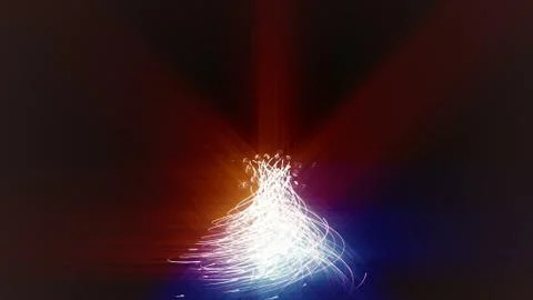 Motion graphics with colored spiral and spheres Stock Illustration