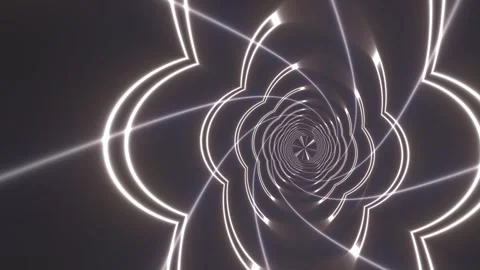 Motion graphics create dynamic shapes and patterns in dark Stock Footage 339632788