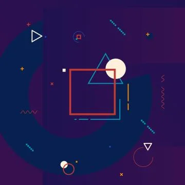 Motion graphics design element. geometric background Stock Illustration
