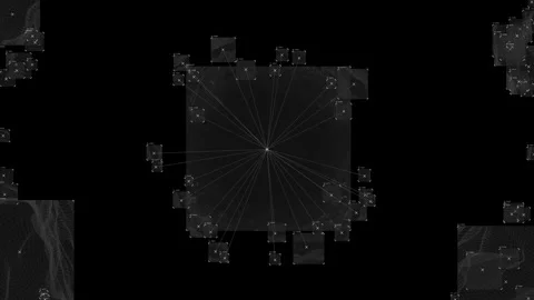 Motion graphics  that detects signals and automatically tracks them Stock Footage 341846639