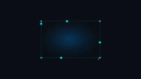 Motion graphics of a digital rectangle with glowing points and connecting l.. Stock Footage 342661648