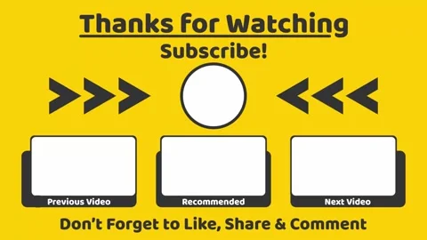 Motion Graphics End Screen Stock Footage 253165103