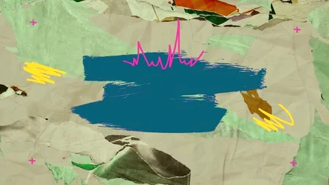 The motion graphics feature a collage style paper art style of an old retro stre Stock Footage 260678870