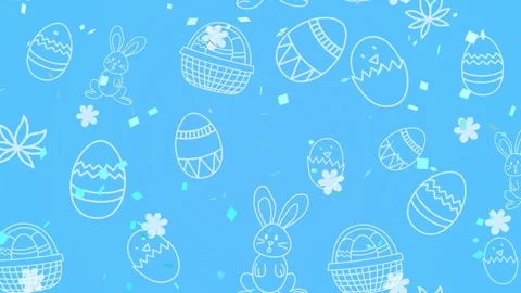 Motion graphics features an Easter-themed characters and elements Stock Footage 276413148