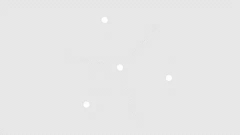 Motion graphics featuring dots and lines arranged in a triangul (Loop, Alpha) Stock Footage 332969681