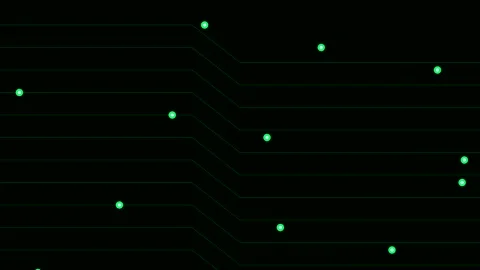 Motion graphics of glowing green dots on black background Stock Footage 346290398