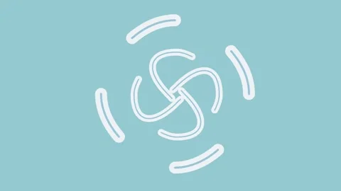 Motion Graphics of Glowing Lines Converging into a Central Animation 4K. Stock-Footage 325329886