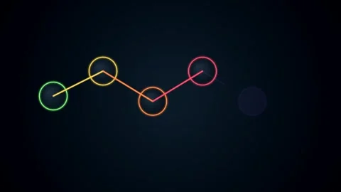 Motion graphics of glowing node network expanding Video stock 346928087