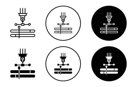 Motion Graphics icon collection of outline thin line symbol or sign Illustrazione stock