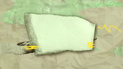 Motion graphics include collage elements for text with realistic speakers, speec Stock-Footage 260678867