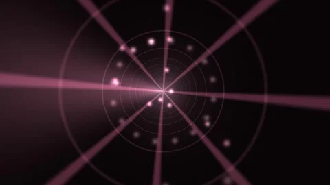 Motion graphics with light beams and circular patterns in Stock Footage 338326544