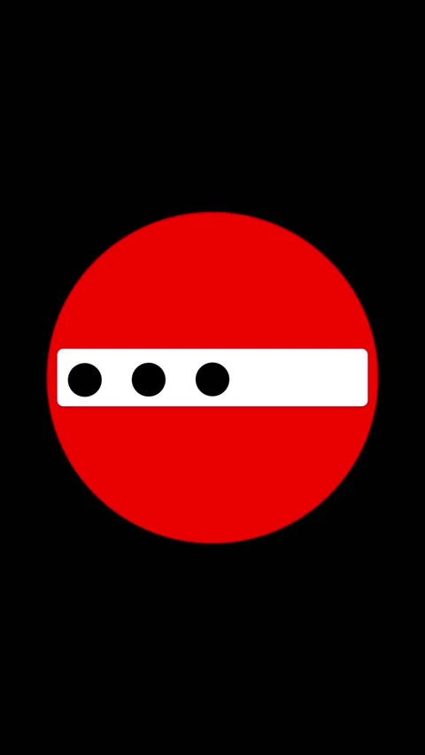 Motion graphics loop animated no entry s... | Stock Video | Pond5
